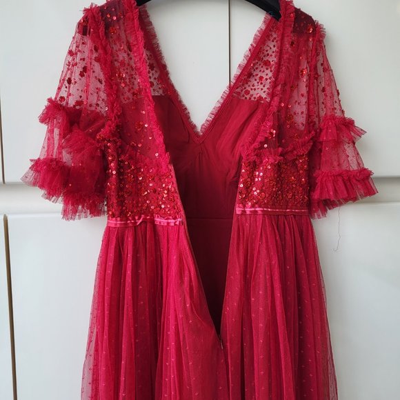 Needle & Thread Maybelle Bodice v neck ankle gown - Picture 9 of 16